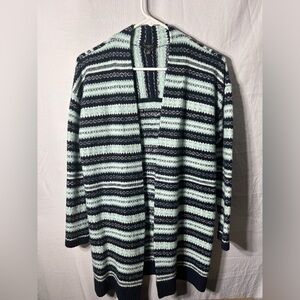 Talbots Women’s Longline Open Cardigan (Size S Petite) Blue /Aqua